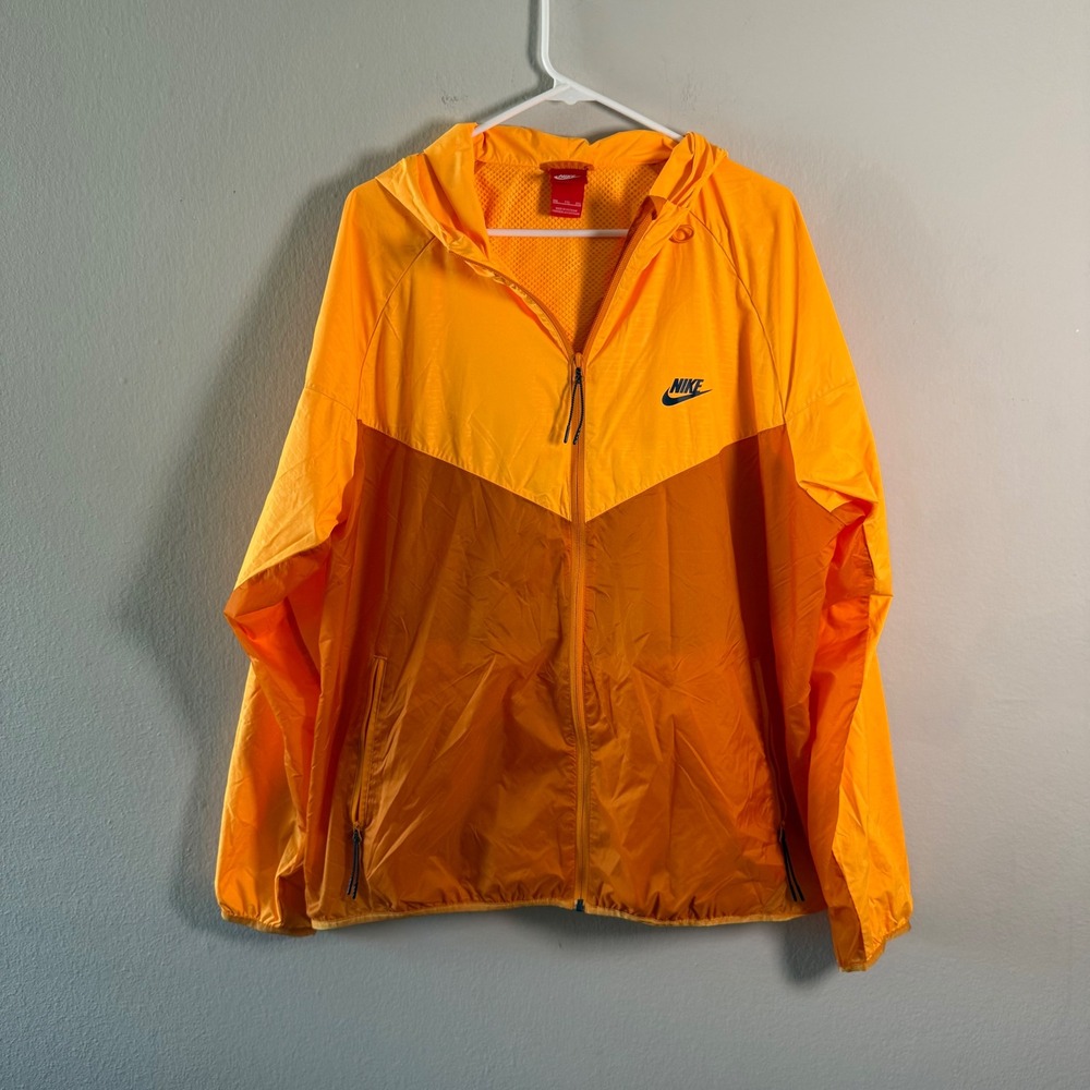 Nike Men's Two-Tone Bright Orange Hooded Windbreaker